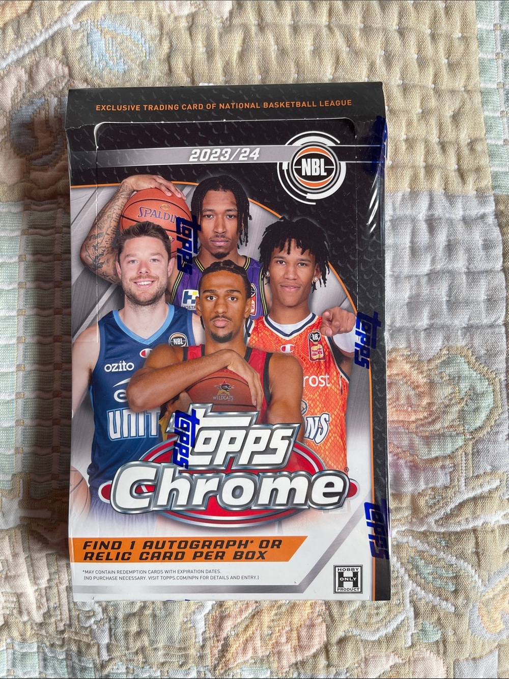 Topps Chrome NBL Box with Orange, Blue, Black Accents Hobby Box